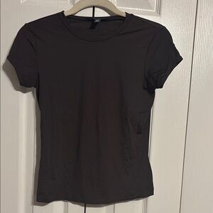Banana Republic short sleeve stretch brown shirt size XS NWOT